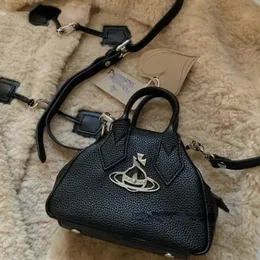 Damen Deisgner Bags Saturn Bowling Bags Umhängetasche Lederhandtasche Einfache lässige vielseitige Tasche