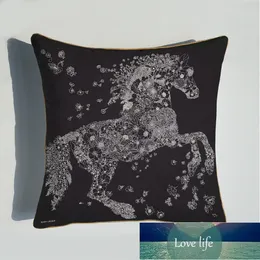 Cuscini stampati su entrambi i lati in stile cavallo di lusso leggero in stile europeo di alta qualità Cuscino Ktv Federa per schienale per divano dell'hotel