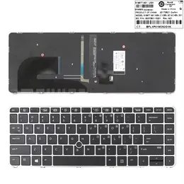 HP EliteBook 745 G3 840 G3 836308-001 821177-001 USバックライトキーボードの新しい