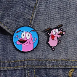 comic movie film coward dogs enamel pins Cute Anime Movies Games Hard Enamel Pins Collect Metal Cartoon Brooch Backpack Hat Bag Collar Lapel Badges