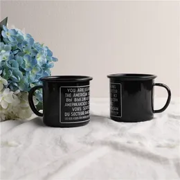 Canecas exportadas para a Alemanha Espessado esmalte xícara de café caneca água xícara de leite presente