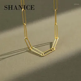 Cluster Rings Shanice Rock Choker 100% S925 Sterling Silver Chain on the Neck Punk smycken Mujer Key Padlock Pendant Necklace för 246i