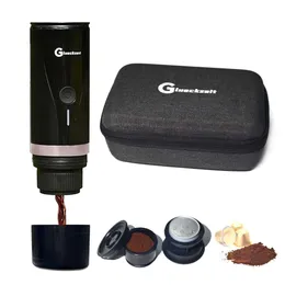 Glueckzeit Espresso Elettrico Portatile Hine 3-4 Minuti di Autoriscaldamento Ricaricabile Hine, Compatibile con Capsule NS Caffè Macinato Sotto 20 Bar di Pressione,