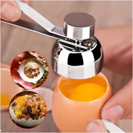 Egg Tools Metal Scissors Eggshell Opener Cutter Double Head Topper Shell Boiled Creative Kitchen Tool Juchiva Drop Delivery Home Garde Otihw