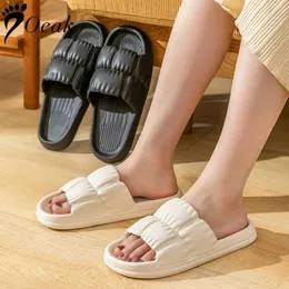 Hausschuhe Weiche Sohle Dicke Plattform Sandalen Indoor Outdoor dame sandalen Strand Schuhe für Frauen EVA Non Slip Flip-Flops 2024 sommer H240322