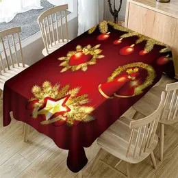 Table Cloth Red Star Christmas Party Decoration Series El Household Waterproof Polyester Rectangular Tablecloth Tischdecke