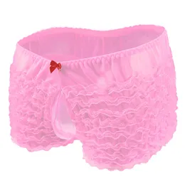 Underpants Sexy Lace Underwear See Though Panties Gay Sheath Transparent Mesh Erotic Lingerie Sheer Boxershorts Men