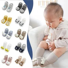 Stövlar Spring och Autumn Born 3D Cartoon Toy Toy Baby Socks Lim Dispensing Non Slip Loose Neck Children Floor