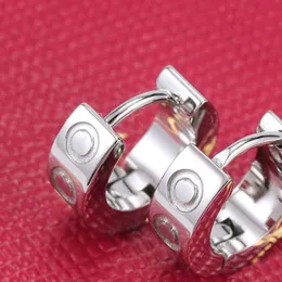 Orecchino a bottone in acciaio al titanio per donna squisita semplice moda C anello con diamanti orecchini da donna gioielli regali festa
