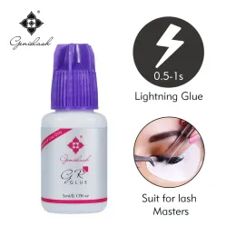 Eyelashes Genielash Eyelash Extension Glue Fast Drying Professional Use Lower Irritation Volume Lash Extension Glues No Burn Eyes