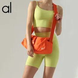 AL Grande Capacidade Esportes e Lazer Retangular Diagonal Straddle Tote Bag Yoga Fitness Bolsa para Mulheres