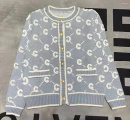 Kadın Örgü Mürettebat Moda Moda Mektubu Jakard Sıradan All Maç Haltan 2024 Yüksek kaliteli konforlu Slim Fit Pullover