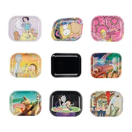 Metal Rolling Tray Cartoon Smoking Accessories 180x140mm Cigarette Tobacco Disc Tinplate Herb Handroller Grinder Trays