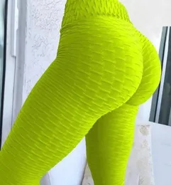 Sexig yoga kläder sportbyxor Hög midja Push Leggings Fitness Wear Seamless Gym Running Tights Black Green Blue Grey Workout S9682285