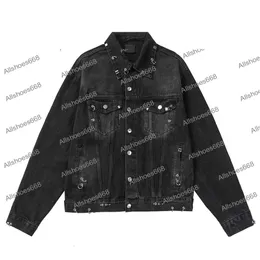 2024 nuovi designer uomo giacca di jeans da donna casual jeans larghi giacche classiche rivetti bottoni lavare capispalla autunno protezione solare cappotto top