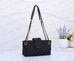 Designer bolsa de ombro estilo de couro aba, bolsa de luxo clutchwomen's moda grade linha carteira dupla letra cor sólida corrente listra quadrada