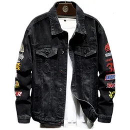 Highend denim jaqueta masculina marca de moda primavera solto hip hop bordado bonito topo uniforme beisebol casaco homem 240319