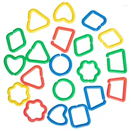 Altre forniture per uccelli 20 pezzi Ganci in plastica con clip di collegamento intercambiabili per la sala giochi in classe I bambini imparano i pappagalli giocattolo