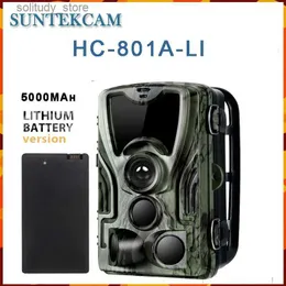 كاميرات مسار الصيد Suntekcam HC-801A-LI الصيد مع 5000 مللي أمبير في الساعة بطارية ليثيوم 24 ميجابكسل كاميرا Trail IP65 Photo Tra 0.3s 940nm Wild Camera Q240321