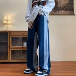 Мужские джинсовые брюки большого размера в стиле Харадзюку, повседневные эстетические брюки в стиле хип-хоп Y2k, корейская модная уличная одежда