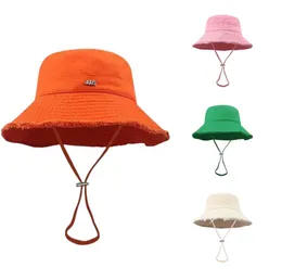 مصممي القبعات دلو رجالي النسائية الفاخرة بوب واسعة الحافة القبعات الشمس منع العطلات في الهواء الطلق الصيد بيني