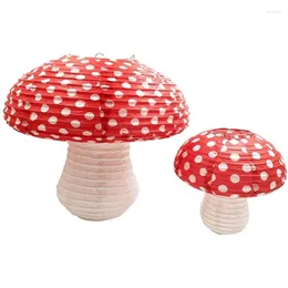 Party Decoration 1Pcs Large Mushroom Shaped Paper Lanterns For Birthday Decor Hanging 3D Ornament Backdrop Baby Shower W3JA