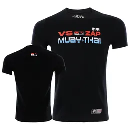 Vszap Fighting Fitness Sports Muay Thai Dövüş Sanatları Dövüşü Kısa Knapıtlı Solmayan Baskılı Tişörtle Mücadele