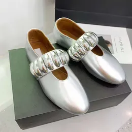 Designer sapatos de balé feminino sapatos de malha couro e oco para fora sandálias de malha cabeça redonda elástico srap com jóia withbox 544
