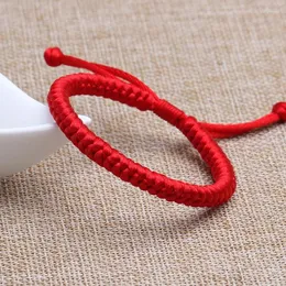 Urok bransolety kobiety Lucky Red Bransoletę ręcznie robiona lina tkana dla mężczyzn plecione węzły smyczkowe