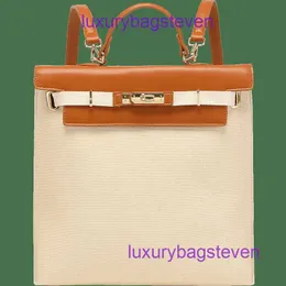 HREMMS KELYYS High End Brand Classic Tote Bags para Womens 2024 Canvas Backpack NOVA BANDA DE BANDA DE GRANDE TRENDY GRANDE CAPACIDADE