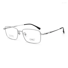 Sonnenbrillenrahmen Reines Titan Optischer Rahmen Rechteckbrille Business Ip-Beschichtung Superleichte Brille Vollrandbrille Herrenbrille