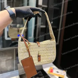 La nuova borsa da donna preferita dall'estate in paglia intrecciata sotto le ascelle borsa a tracolla di design borsa a tracolla di lusso borsa da viaggio di moda