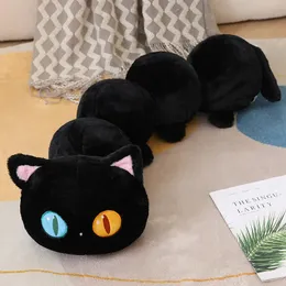 2024 Großhandel süße schwarze Katze Raupe Plüschtier Wurfkissen Kinderspiel Playmate Weihnachtsgeschenk Puppenmaschine Preise