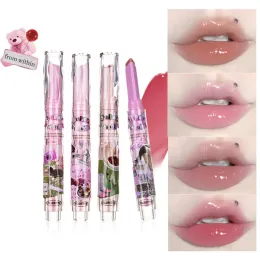 Survival Flortte Chu Jelly Lipstick Floria First Kiss Love Series Pen Mirror Water Light Lip Glaze Hydrating Water Women Beauty Cosmetics