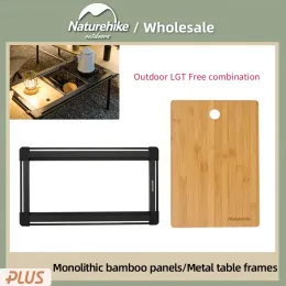 Araçlar NatureHike Bambu Plaka Metal Masa Tablo Çerçeve Açık IGT Modüler Tablo Taşınabilir Kamp Barbekü Yemek Masası Serbest Duran Tablo