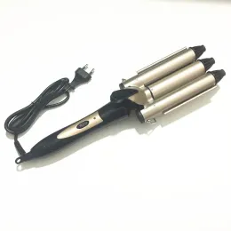 Irons Voltage 110240 v sale Fashion Three pipe joint Ceramic Triple Barrels Curling Iron Deep Wave Curler Hair Waver Freeshipping