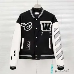 Off Withe Jacke Varsitys Top Off Designer Jacke Off White Jacke 2024 Herren Jacken Herren Designer Offend of Windbreaker Varsity Vintage Off White T Shirt 478