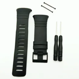 시계 새 시계 Man Suunto Core 100% Fit Original Strap Standard All Black Watch 밴드/스트랩 +Clasp Screw +Tool