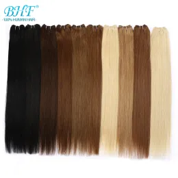 Weft BHF Straight Human Hair Weave Bundles Indian Remy Human Hair Extensions 100g Weft Ombre Blonde Color 16" to 28"