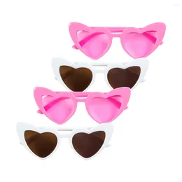 Decorazione per feste Estate Spiaggia Moda Flash Occhiali da sole in polvere Bambini Bianco Rosa Cartoon Love Eyewear Compleanno