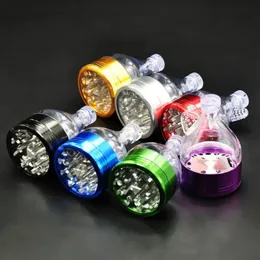 1 X Aluminum Metal Funnel Grinder 22quot 3 Piece Tobacco Herb Spice Crusher Hand Cracker Muller Customize6885362