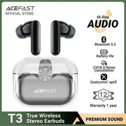 Telefon komórkowy słuchawki Acefast enc encelation Ruszanie TWS Słuchawki Bluetooth 5.2 Qualcomm QCC304 CVC8.0 Wodoodporny apt-X stereo stereo Basphone Control Q240321