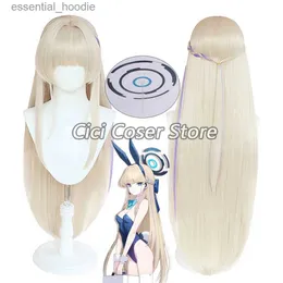 cosplay Anime Costumes Blue profile role-playing wig H wearing Asuma Toki bunny girl long blonde hair Halloween party role-playing synthetic wigC24321