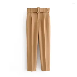 Pantaloncini da donna 2024 Cintura regalo con pantaloni a vita alta stile moda primavera e autunno per le donne