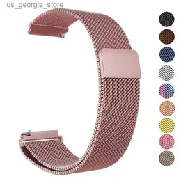 Cinturini per orologi Cinturino in metallo 18mm 20mm 22mm adatto per Garmin Vivoactive 3 4 4s Band Venus 2 2s 3s SQ Forerunner 645 braccialetto Milanese Loop Y240321