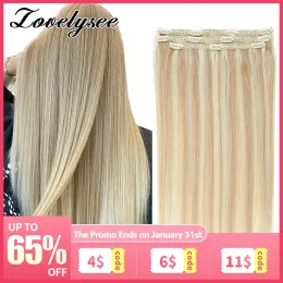 Estensioni 60 grammi Clip dritta leggera nelle estensioni dei capelli umani Testa completa 3 pezzi Colore Ombre Parrucchino brasiliano Remy per donna