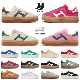 Tomaia in pelle scamosciata da donna con plateau Designer scarpe casual audaci Crema Collegiate Verde Wild Pink Gum Nero Bianco Super Pop Scarpe da ginnastica sportive Sneakers Taglia 36-40