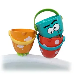 Sand Play Water Fun Baby Shower Bath Toys Set Baby Bathtub Mini Leaky Bucket Beach Toys Sprinkling Shower Spela Water Cups Gifts For Toddler 240321