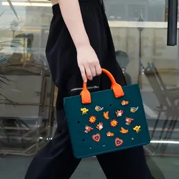 Сумка-тоут The Orange Guy для женщин, повседневная пляжная сумка из ЭВА с отверстиями, очаровательная модная сумка для хранения, водонепроницаемая уличная сумка для девочек 240320
