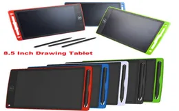 Mais novo 5 cores digital portátil 85 Polegada lcd escrita tablet prancheta almofadas de escrita com caneta atualizada para adultos crianças chil3626752